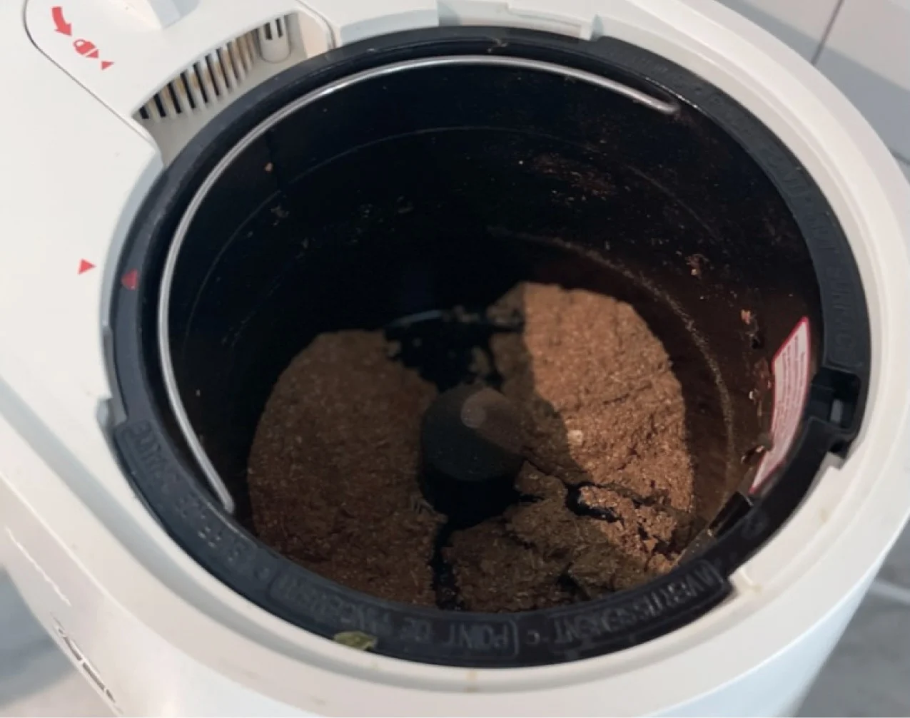 This machine breaks down organic matter. It breaking down my sense of well-being was just a bonus.